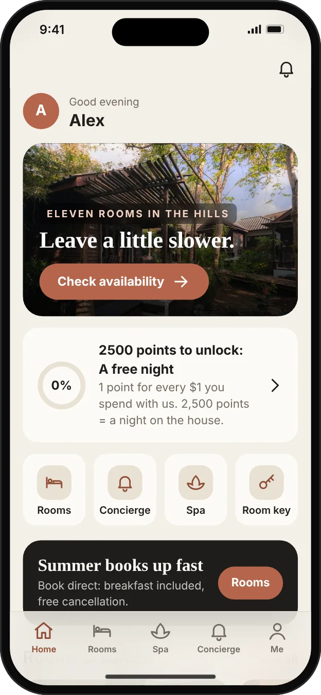 Linden House Hotel iOS and Android app